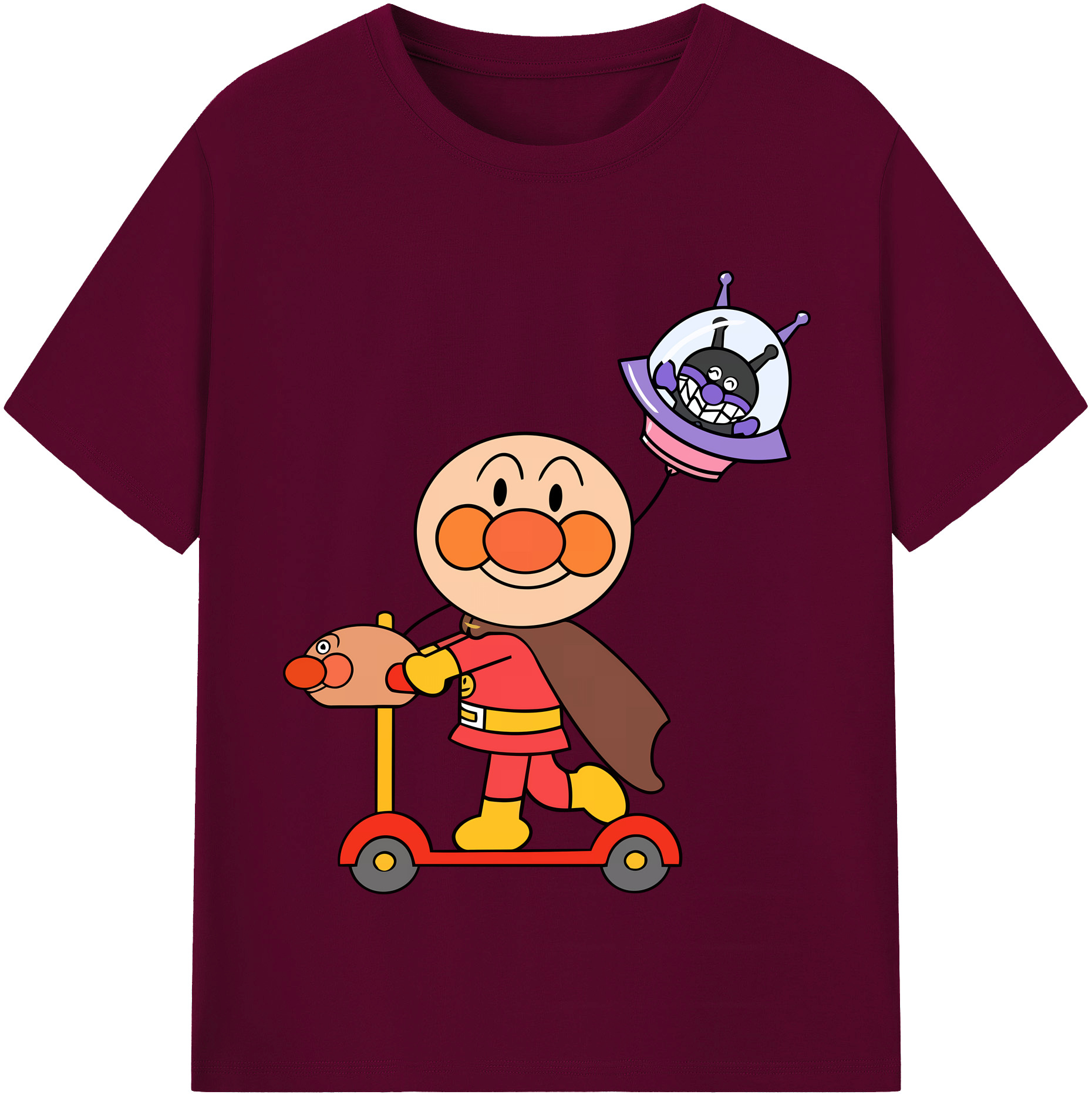 （画像用） アンパンマン Anpanman レディースカジュアルプリントTシャツ（綿100％）